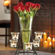 CIRCULAR CANDLE STAND WITH VASE
